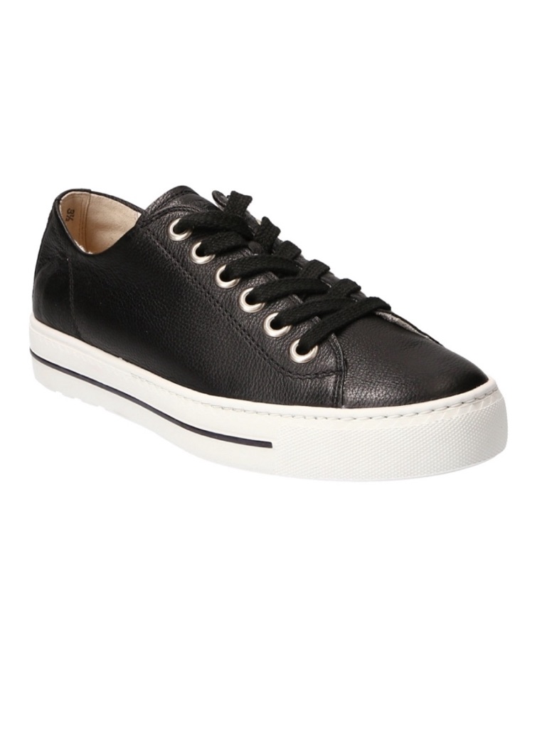 Black Leather Sneakers. Women’s Us Sizes.Never Worn, In Box